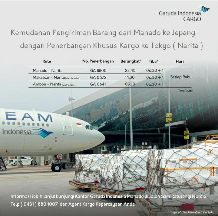 Operasional Cargo Tokyo-Manado-Jakarta Jadi Kado Gubernur Olly di HUT Provinsi Sulut