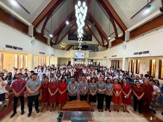 Kemenkum Sulut Edukasi Siswa SD-SMP Advent Tikala tentang Kesadaran Hukum
